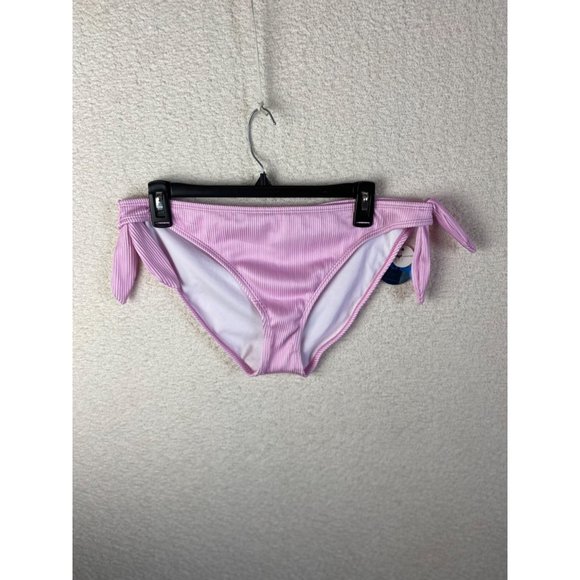 Decree Bikini Bathing Suit Bottoms Pink White Stripe Size XXL New with Tags - Picture 1 of 5